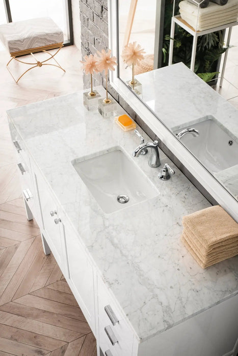 James Martin Addison 60" Single Bathroom Vanity, Glossy White