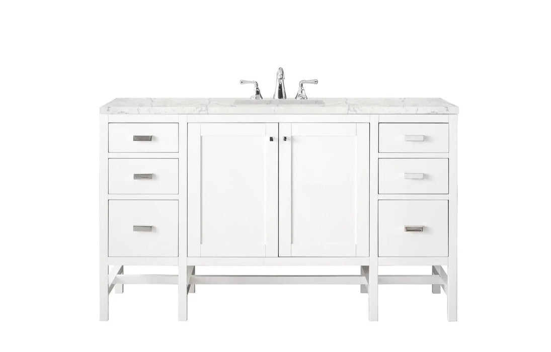James Martin Addison 60" Single Bathroom Vanity, Glossy White