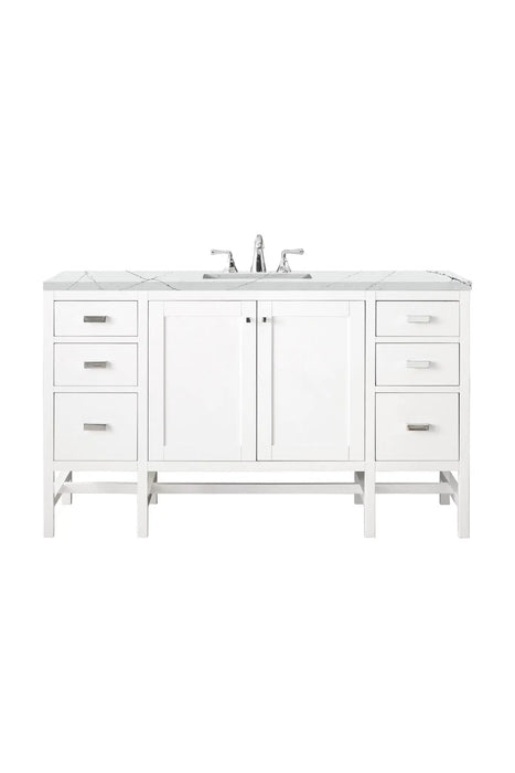 James Martin Addison 60" Single Bathroom Vanity, Glossy White