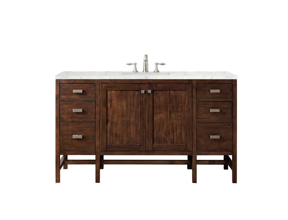 James Martin Addison 60" Single Bathroom Vanity, Mid-Century Acacia