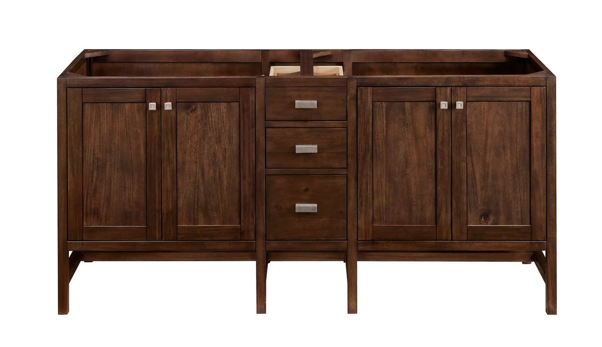 James Martin Addison 72" Double Bathroom Vanity, Mid-Century Acacia