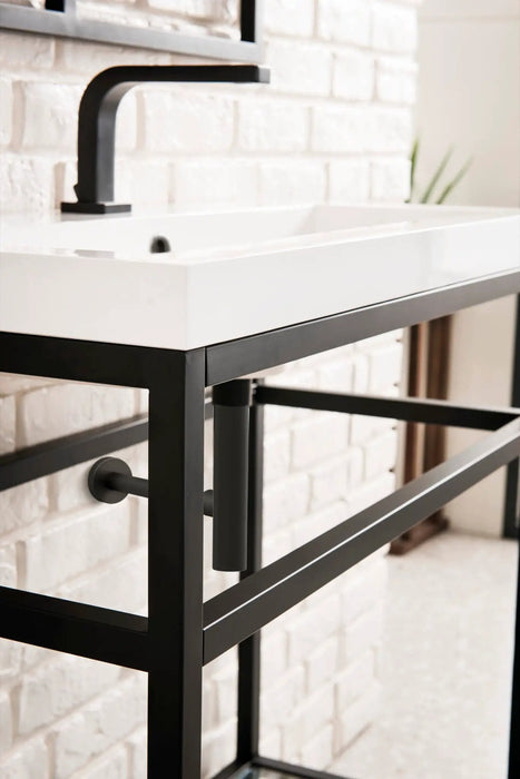 James Martin Boston 31.5" Single Console Vanity, Matte Black