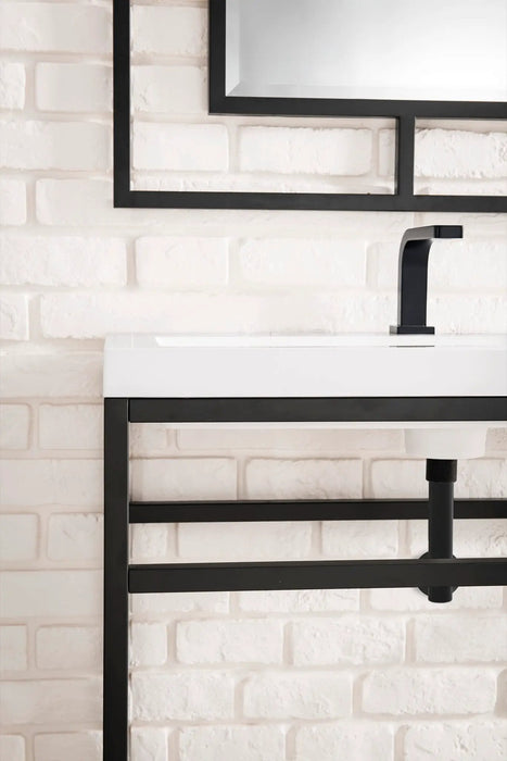 James Martin Boston 31.5" Single Console Vanity, Matte Black