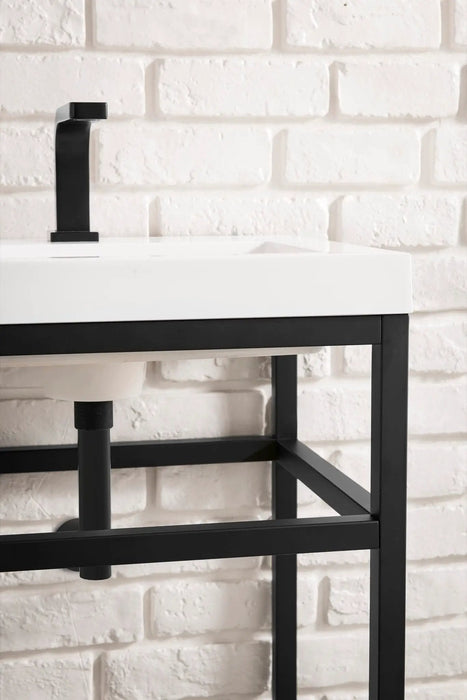 James Martin Boston 31.5" Single Console Vanity, Matte Black