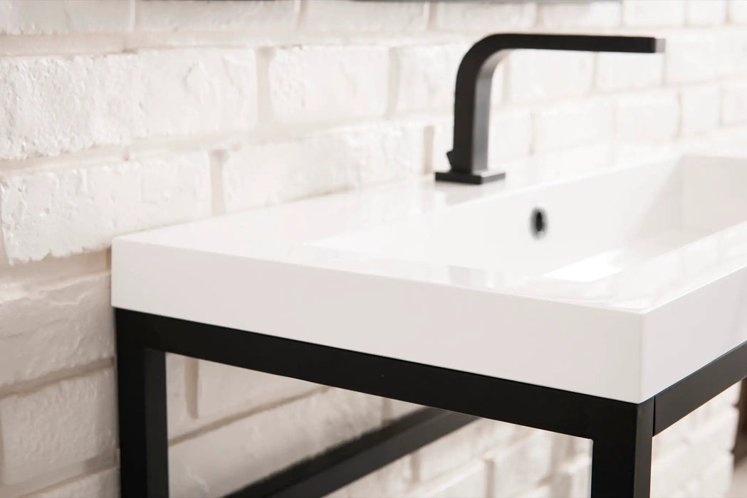 James Martin Boston 31.5" Single Console Vanity, Matte Black