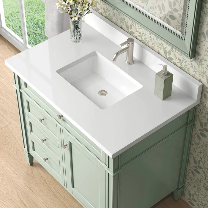 James Martin Brittany 36" Single Bathroom Vanity, Sage Green