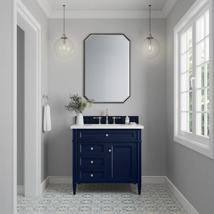 James Martin Brittany 36" Single Bathroom Vanity, Victory Blue