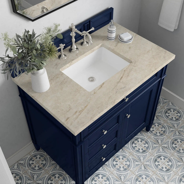 James Martin Brittany 36" Single Bathroom Vanity, Victory Blue