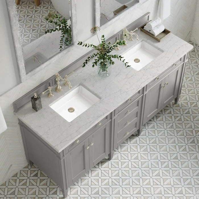 James Martin Brittany 72" Double Bathroom Vanity, Urban Gray