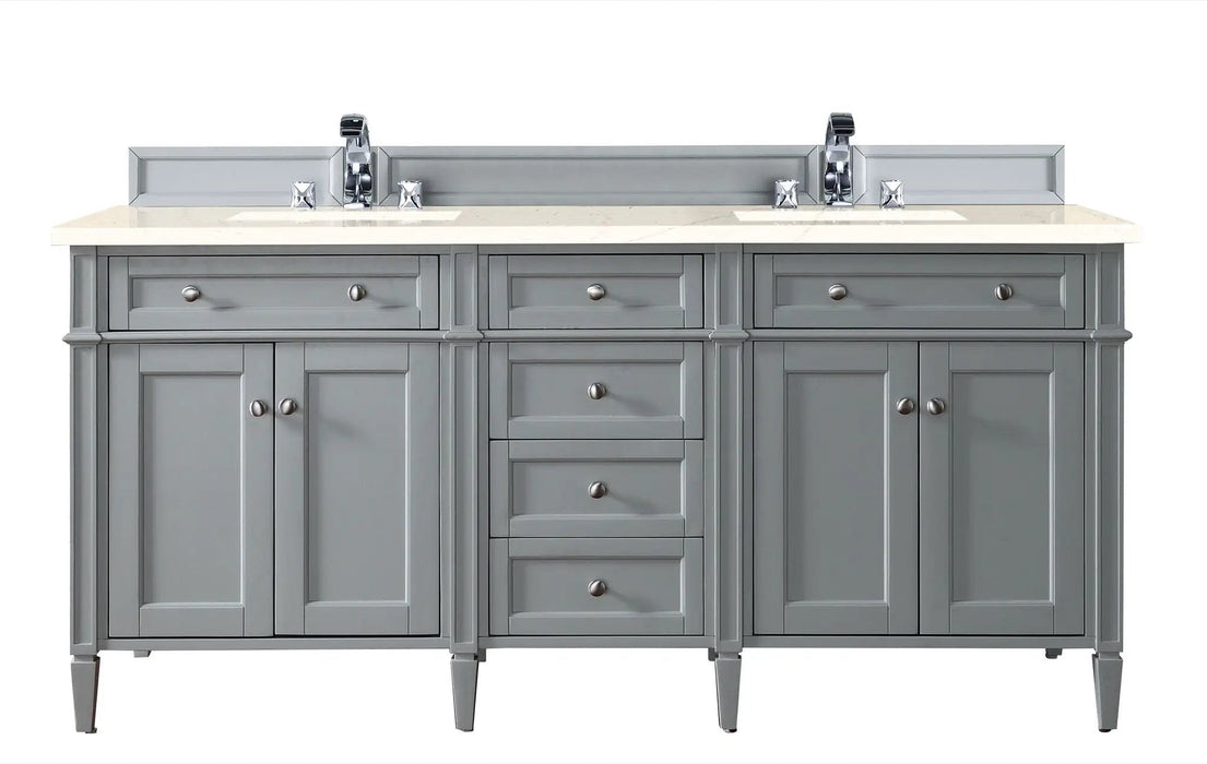 James Martin Brittany 72" Double Bathroom Vanity, Urban Gray