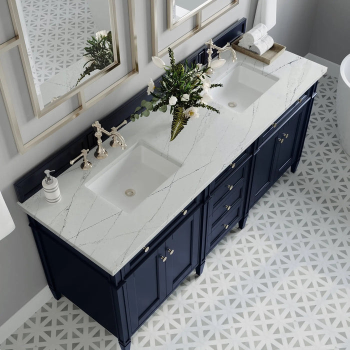 James Martin Brittany 72" Double Bathroom Vanity, Victory Blue