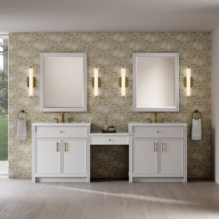 James Martin Bellshire 96" Double Bathroom Vanity, Bright White