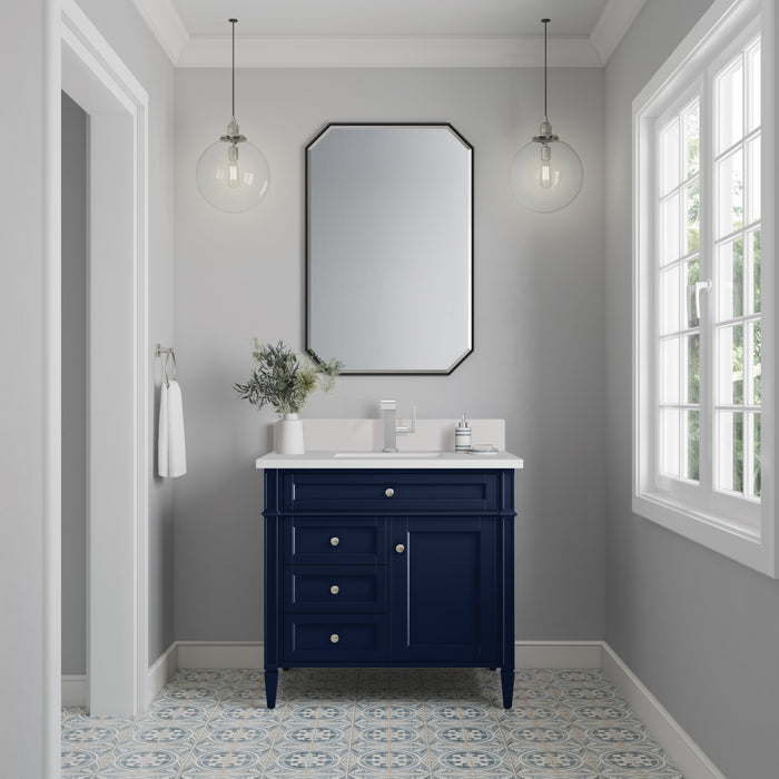 James Martin Brittany 36" Single Bathroom Vanity, Victory Blue