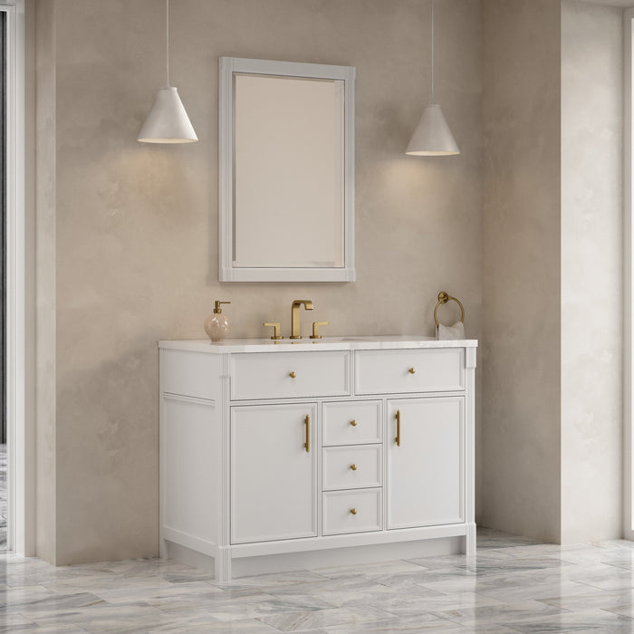 James Martin Bellshire 48" Single Bathroom Vanity, Bright White