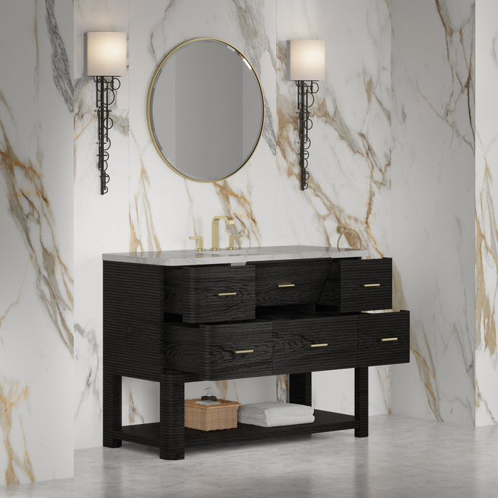 James Martin Lucian 48" Single Bathroom Vanity, Carbon Oak