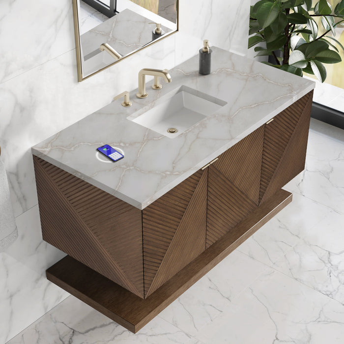 James Martin Marcello 48" Floating Single Bathroom Vanity, Chestnut