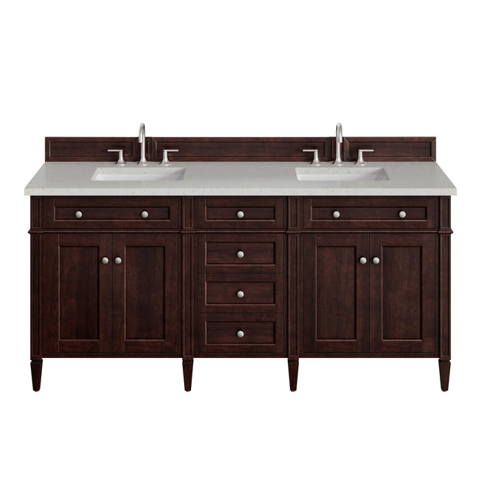 James Martin Brittany 72" Double Bathroom Vanity, Burnished Mahogany