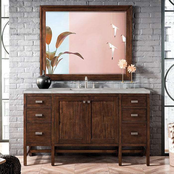 James Martin Addison 60" Single Bathroom Vanity, Mid-Century Acacia