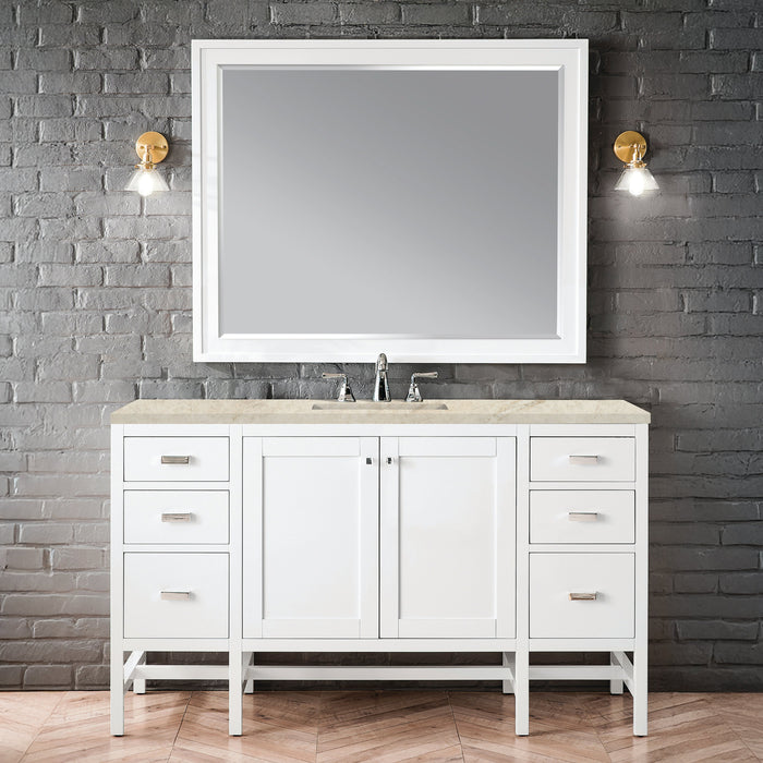 James Martin Addison 60" Single Bathroom Vanity, Glossy White