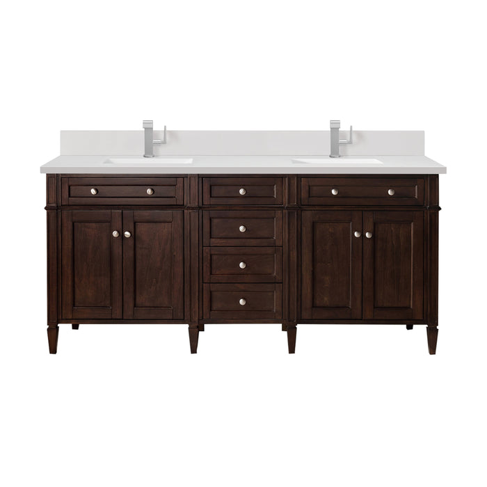 James Martin Brittany 72" Double Bathroom Vanity, Burnished Mahogany