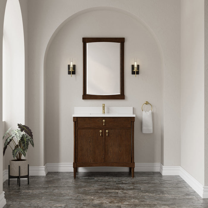 James Martin Kinnsden 36" Single Bathroom Vanity, Sable Oak