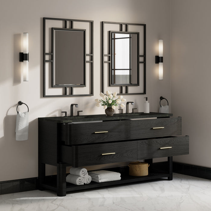 James Martin Lucian 72" Double Bathroom Vanity, Carbon Oak
