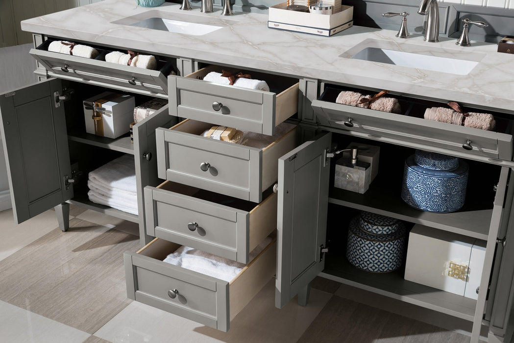 James Martin Brittany 72" Double Bathroom Vanity, Urban Gray
