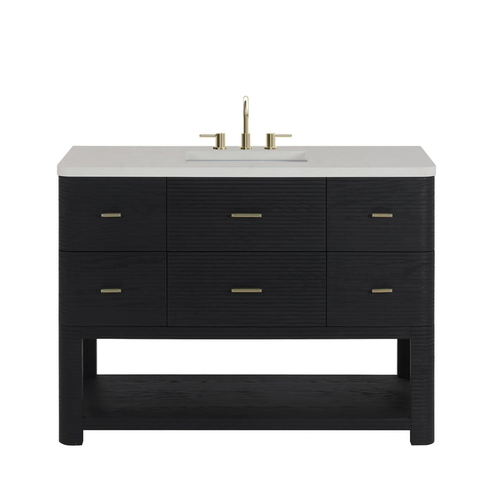 James Martin Lucian 48" Single Bathroom Vanity, Carbon Oak