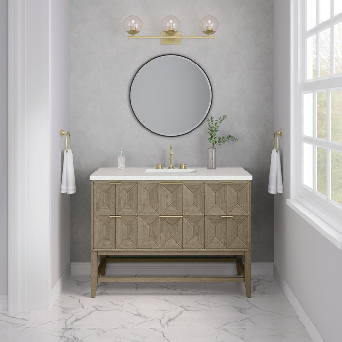 James Martin Emmeline 48" Single Bathroom Vanity, Pebble Oak