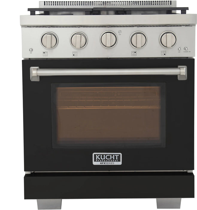 Kucht 30" Freestanding Professional Gas Range KFX3000X-BK