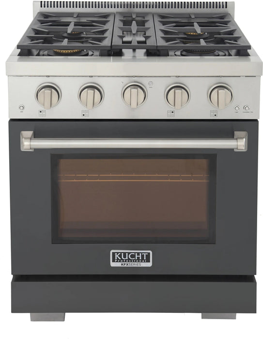 Kucht 30" Freestanding Professional Gas Range Liquid Propane KFX3000X/LP-GY