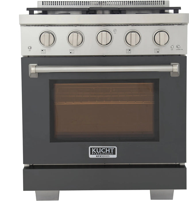 Kucht 30" Freestanding Professional Gas Range Liquid Propane KFX3000X/LP-GY