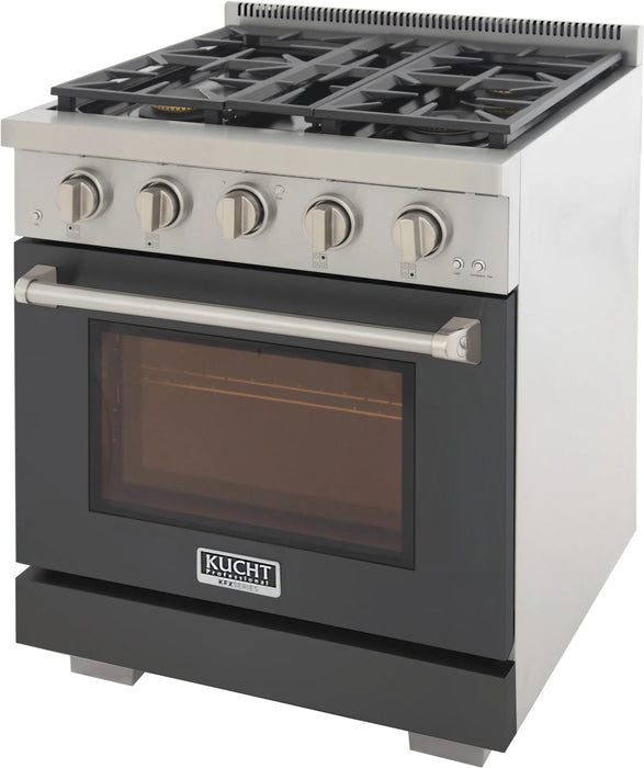 Kucht 30" Freestanding Professional Gas Range Liquid Propane KFX3000X/LP-GY