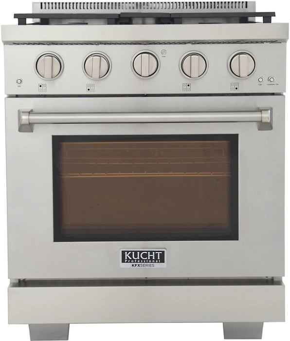 Kucht 30" Freestanding Professional Gas Range Liquid Propane KFX3000X/LP-S