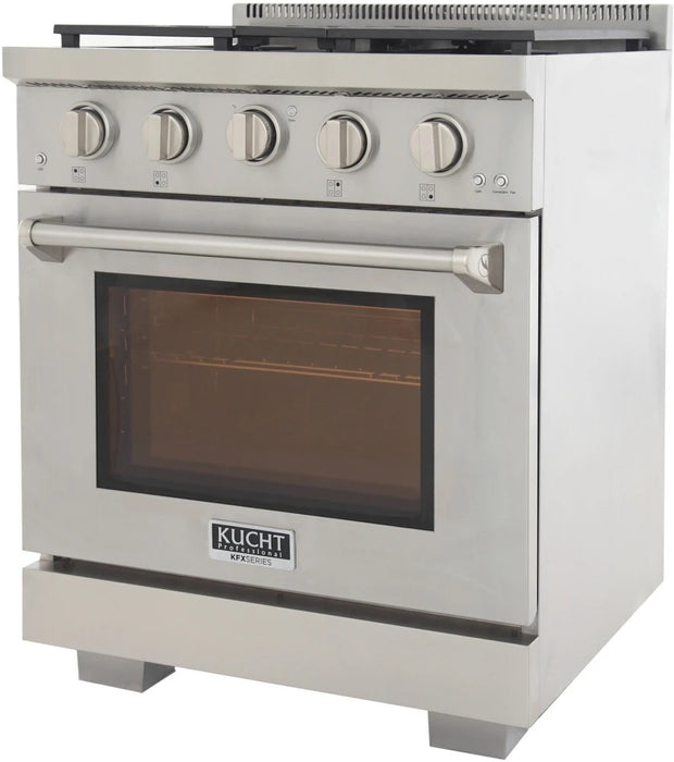 Kucht 30" Freestanding Professional Gas Range Liquid Propane KFX3000X/LP-S