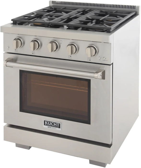 Kucht 30" Freestanding Professional Gas Range Liquid Propane KFX3000X/LP-S