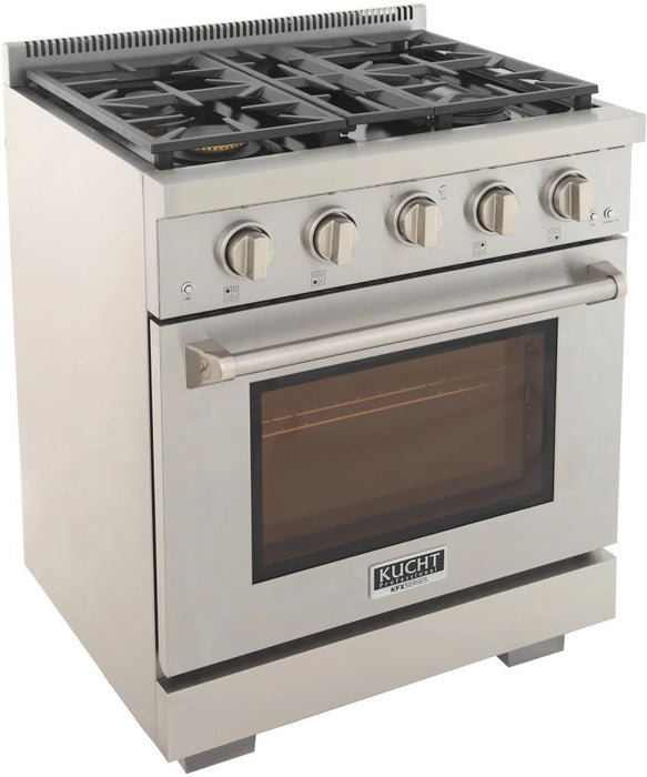 Kucht 30" Freestanding Professional Gas Range Liquid Propane KFX3000X/LP-S