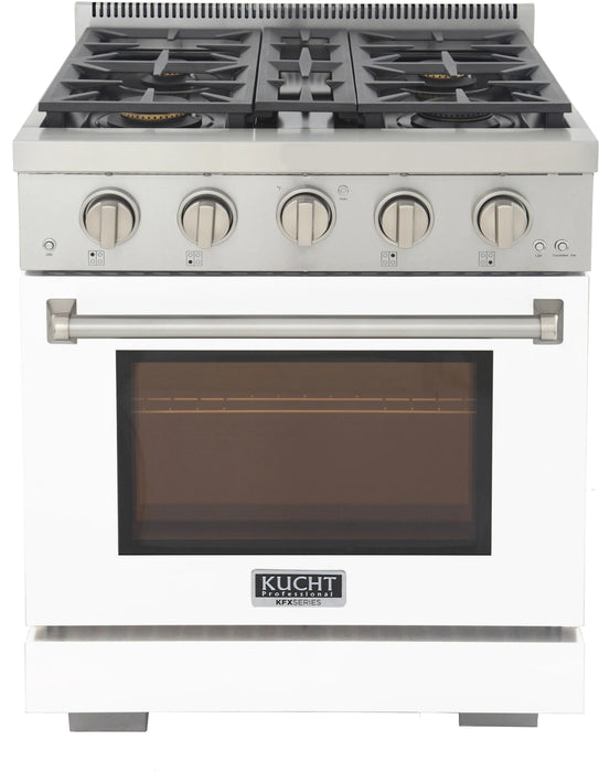 Kucht 30" Freestanding Professional Gas Range KFX3000X-W