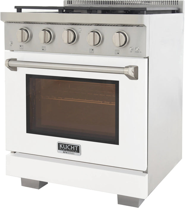 Kucht 30" Freestanding Professional Gas Range Liquid Propane KFX3000X/LP-W