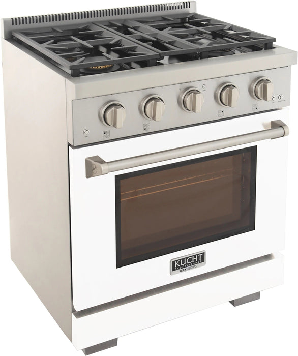 Kucht 30" Freestanding Professional Gas Range Liquid Propane KFX3000X/LP-W