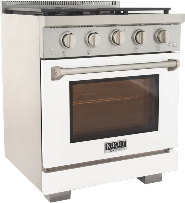 Kucht 30" Freestanding Professional Gas Range KFX3000X-W