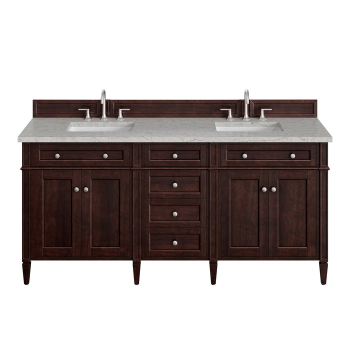 James Martin Brittany 72" Double Bathroom Vanity, Burnished Mahogany