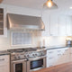 Custom Scalloped Stainless Steel Range Hood Wall-Mounted