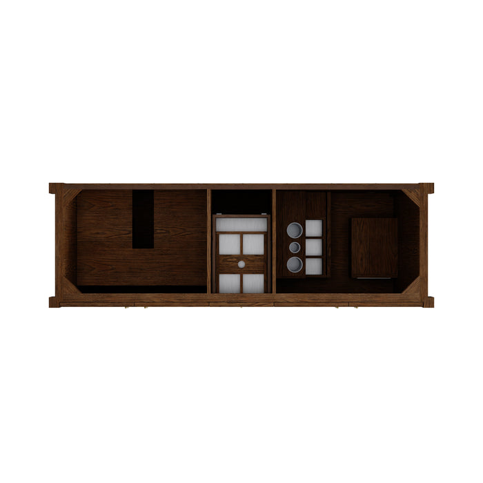 James Martin Kinnsden 72" Double Bathroom Vanity, Sable Oak