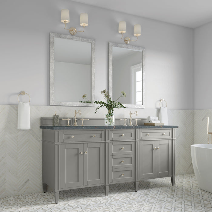 James Martin Brittany 72" Double Bathroom Vanity, Urban Gray