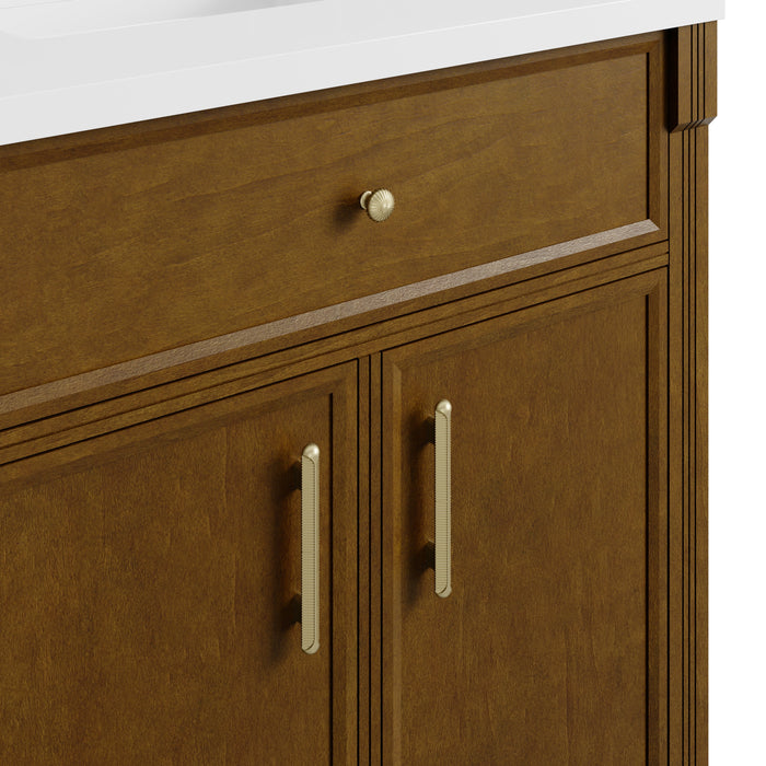 James Martin Bellshire 30" Single Bathroom Vanity, Honey Oak