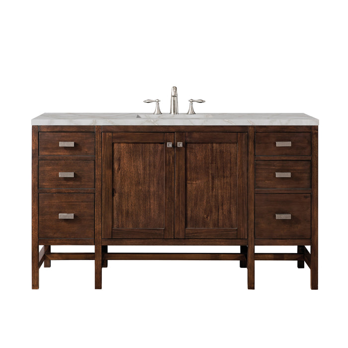 James Martin Addison 60" Single Bathroom Vanity, Mid-Century Acacia