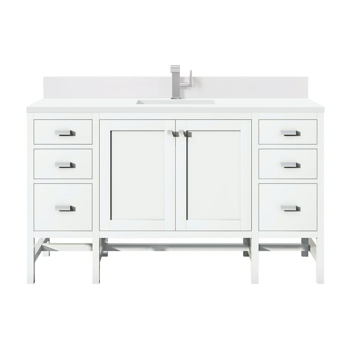James Martin Addison 60" Single Bathroom Vanity, Glossy White