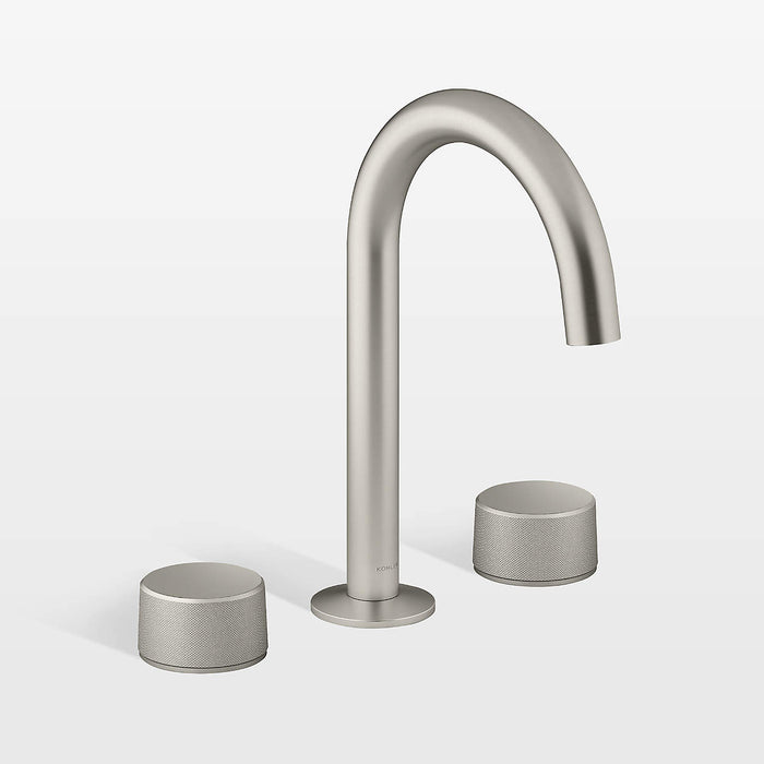 Kohler ® Components ® Nickel Widespread Bathroom Sink Faucet and Handles 615140