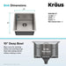 KRAUS Standart PRO 17" Undermount Stainless Steel Single Bowl Kitchen Bar Sink, KHU101 - 17 - Farmhouse Kitchen and Bath